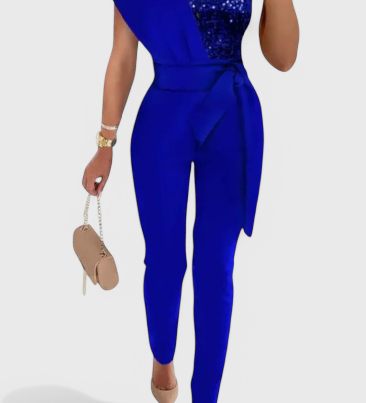 LAYLA™ | Mono de Lentejuelas de Un Solo Hombro