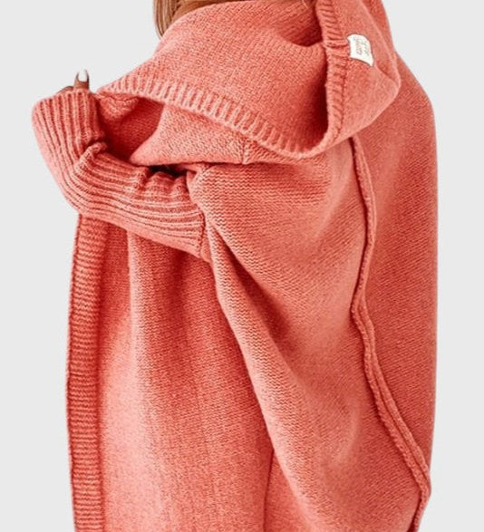 LOVISA | Cárdigan de Punto con Capucha Oversized