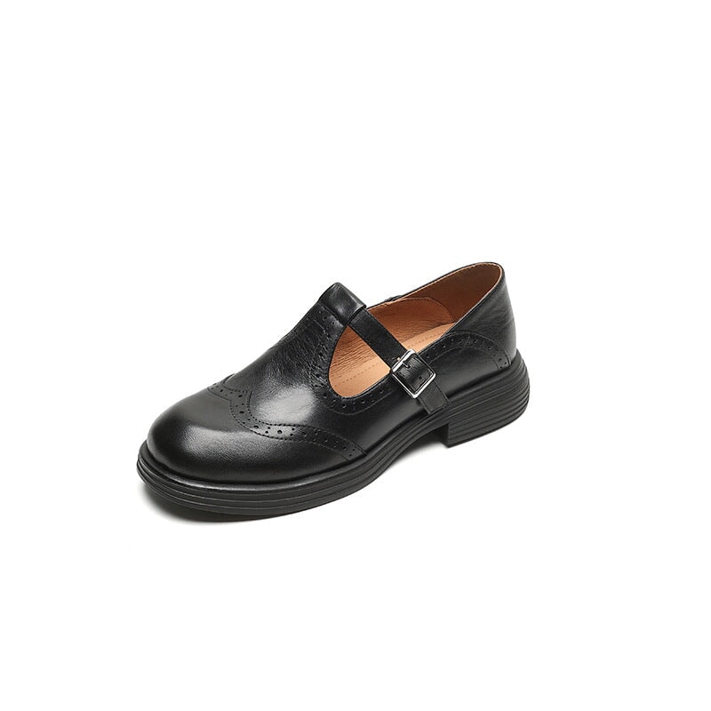 VELDA | Elegantes Mary Janes de Cuero