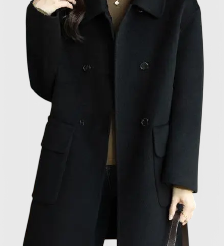 CLARA |  Chaqueta de Lana Clásica con Doble Botonadura