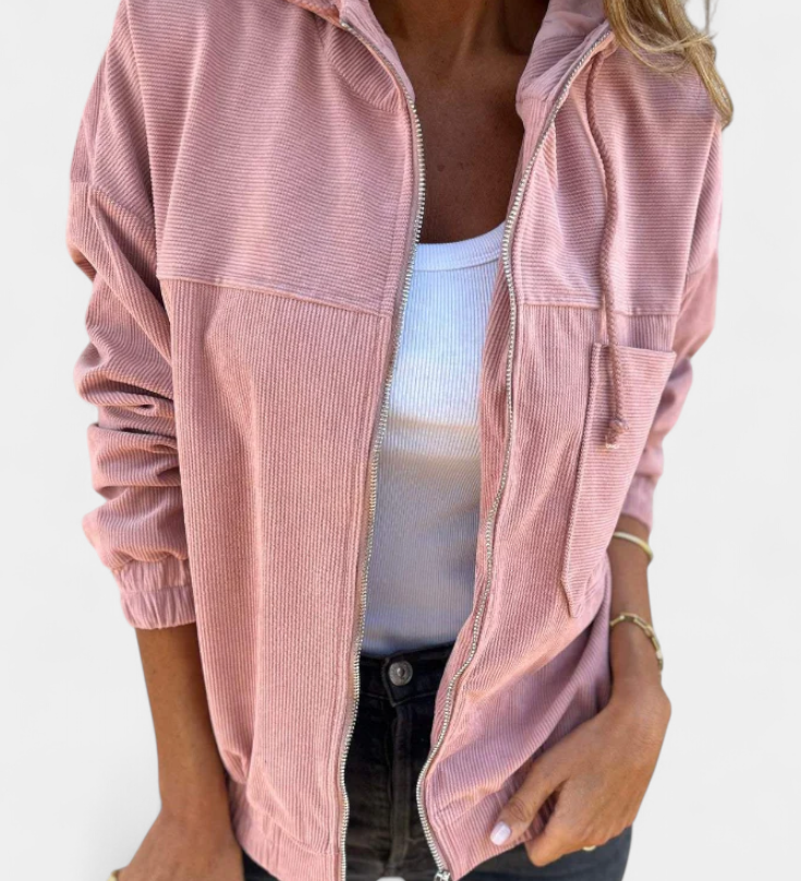 LORCA | Chaqueta de Corduroy con Capucha y Cremallera