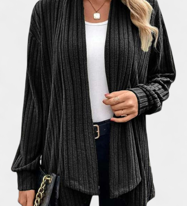 SANSEL | Cárdigan Casual con Capucha y Bolsillos