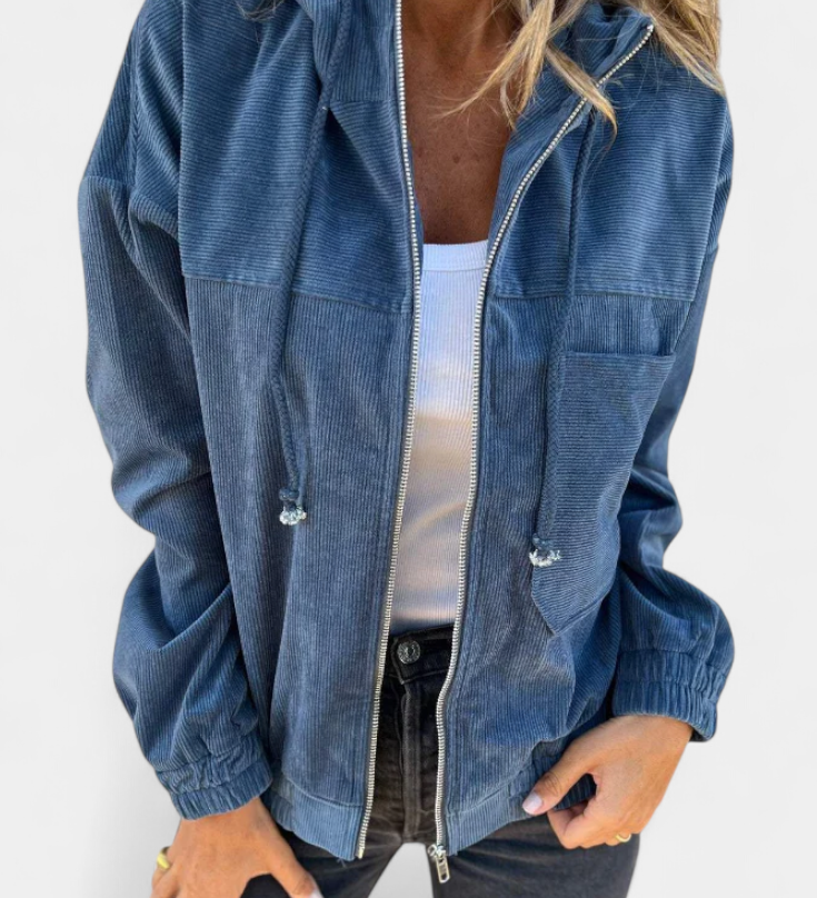 LORCA | Chaqueta de Corduroy con Capucha y Cremallera