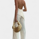 CRISTINA | Conjunto Chic de Top Asimétrico y Pantalón Suelto Plisado