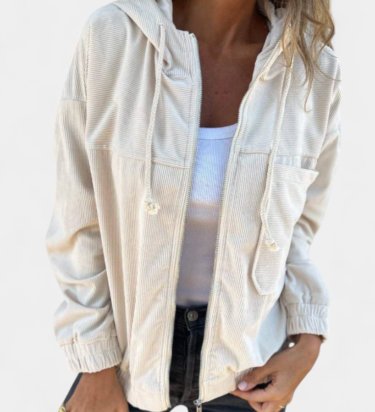 LORCA | Chaqueta de Corduroy con Capucha y Cremallera
