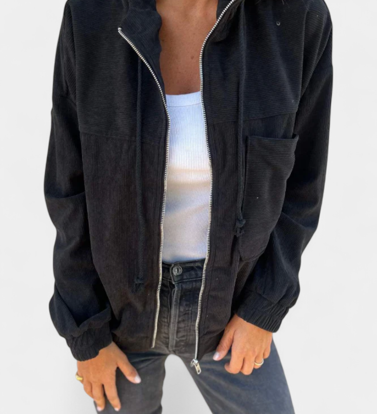 LORCA | Chaqueta de Corduroy con Capucha y Cremallera