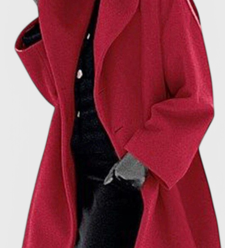 HARPER | Abrigo Oversized de Mezcla de Lana con Solapa Ancha