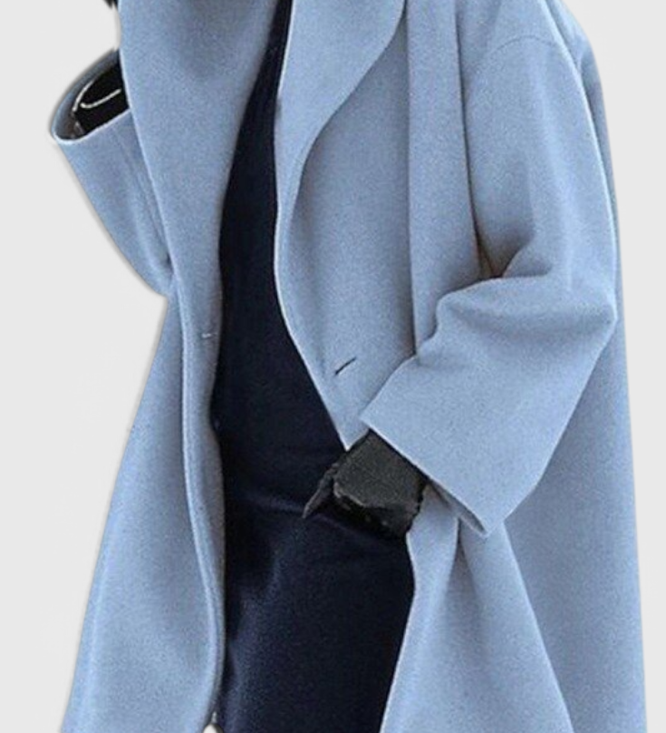 HARPER | Abrigo Oversized de Mezcla de Lana con Solapa Ancha