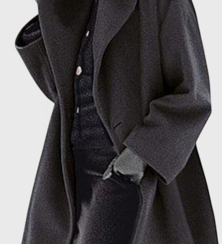 HARPER | Abrigo Oversized de Mezcla de Lana con Solapa Ancha