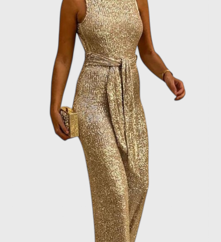 ADELE™ | Mono de lentejuelas con cintura ajustable