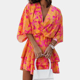 ELIZA | Vestido Mini con Nudo Frontal y Volantes