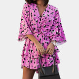 ELIZA | Vestido Mini con Nudo Frontal y Volantes