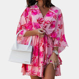 ELIZA | Vestido Mini con Nudo Frontal y Volantes