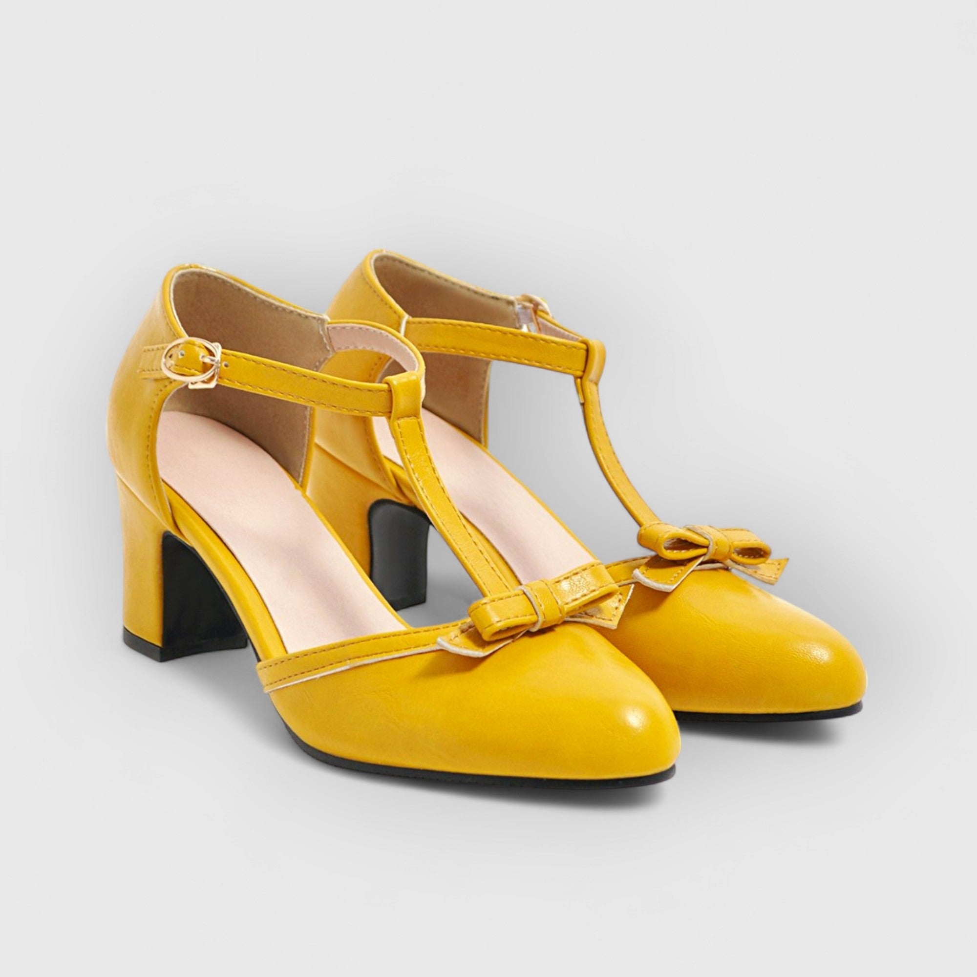 NELLY | Tacones Vintage Ortopédicos con Lazo