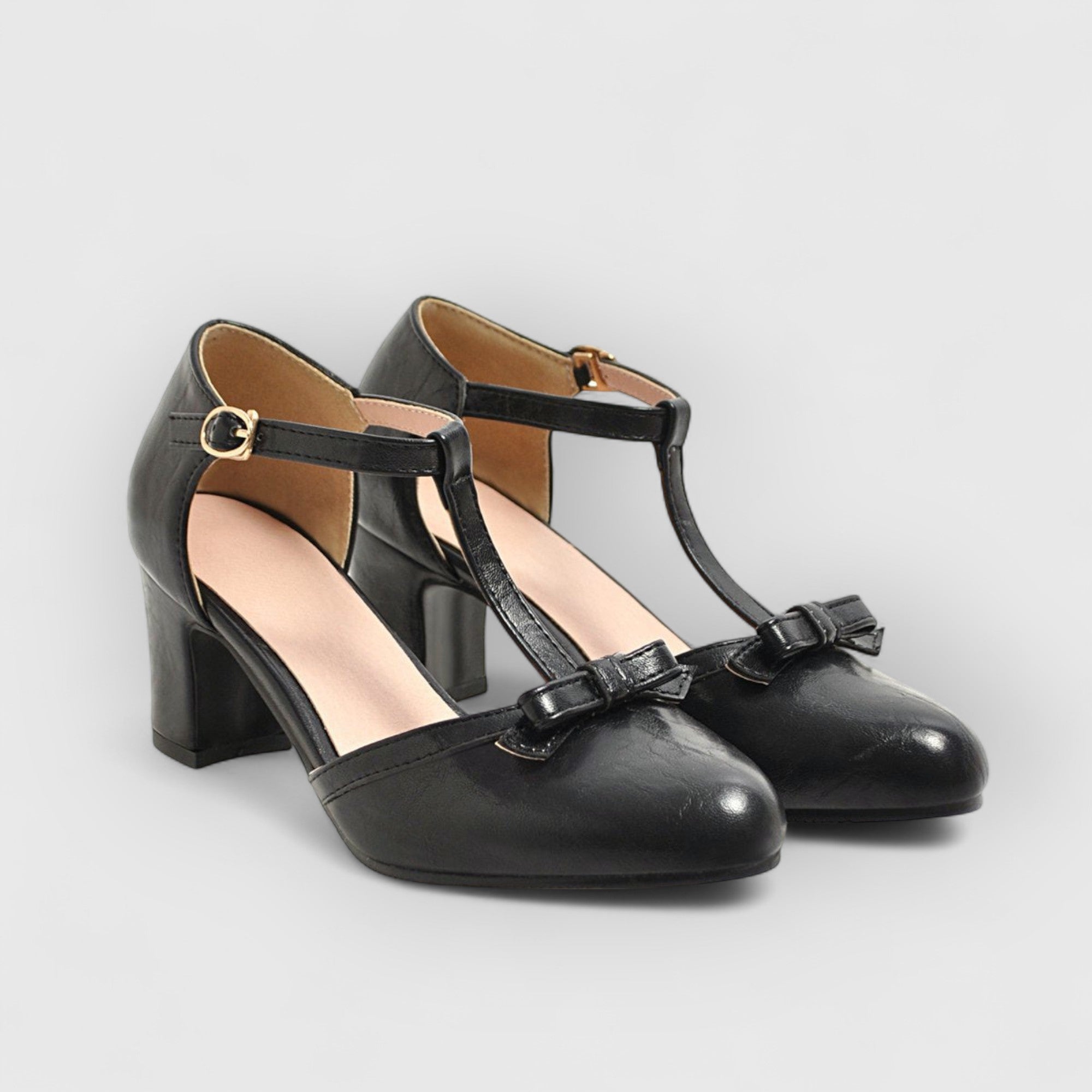 NELLY | Tacones Vintage Ortopédicos con Lazo
