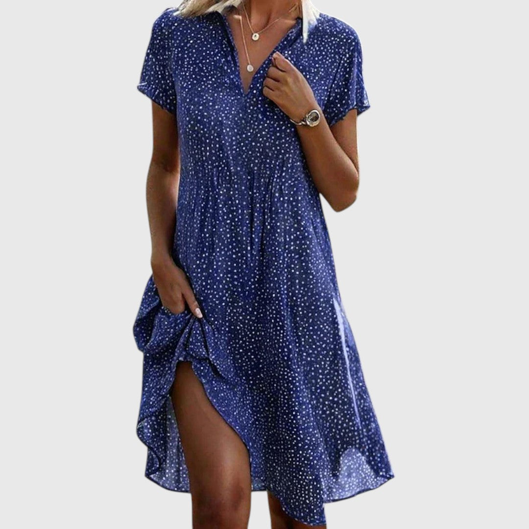 MARY™ | Vestido Midi de Manga Corta